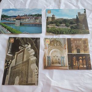Lot Of 4 Vintage Postcards Cordoba Spain (3) Lucerne Switzerland, (1) Cathedral